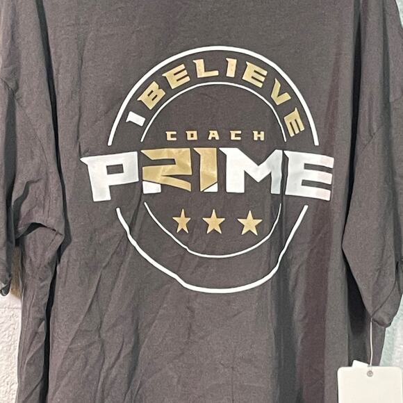 Coach Prime, I believe , short sleeve tee, CU buffs Grey  XL - Picture 3 of 6